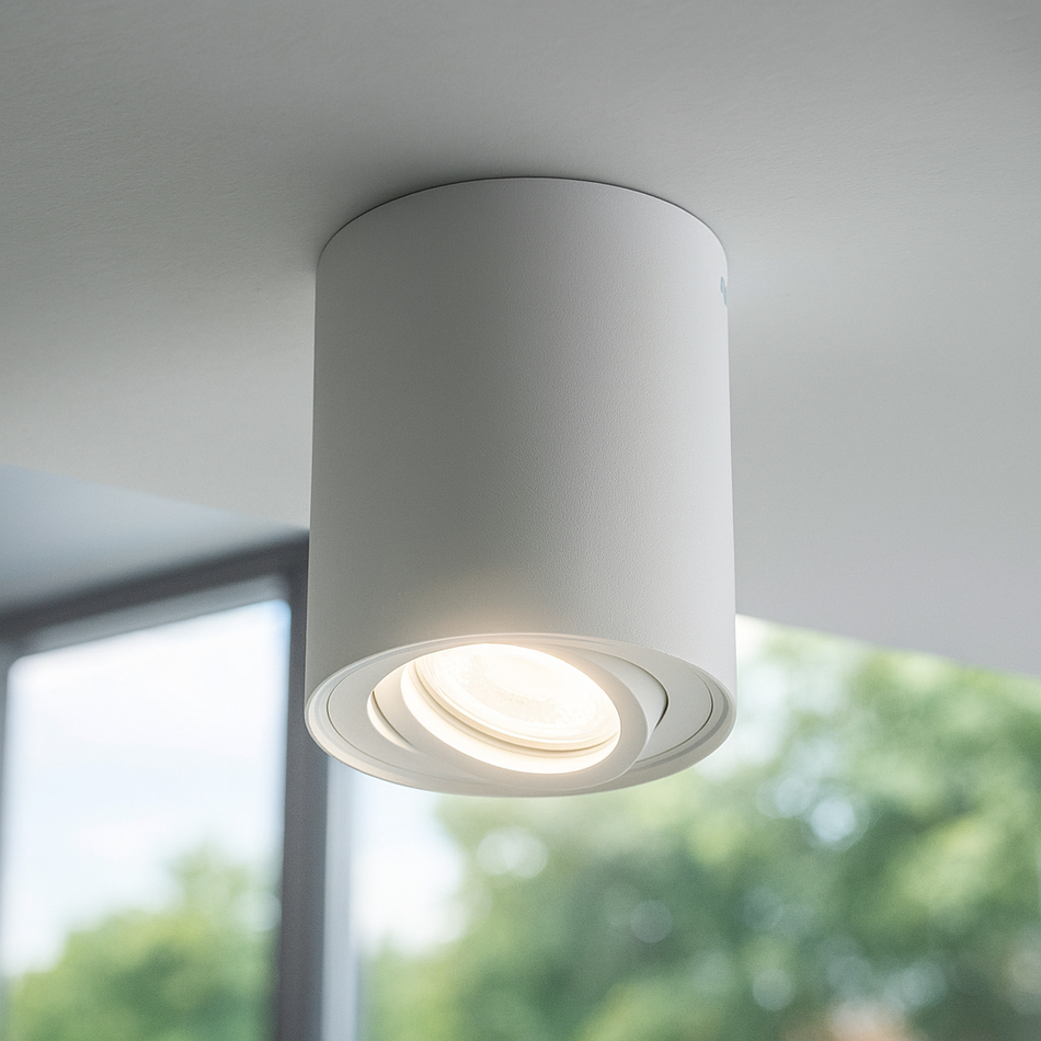 Aufbauleuchte Milano XS Rund Weiß GU10 230V | Dimmbar