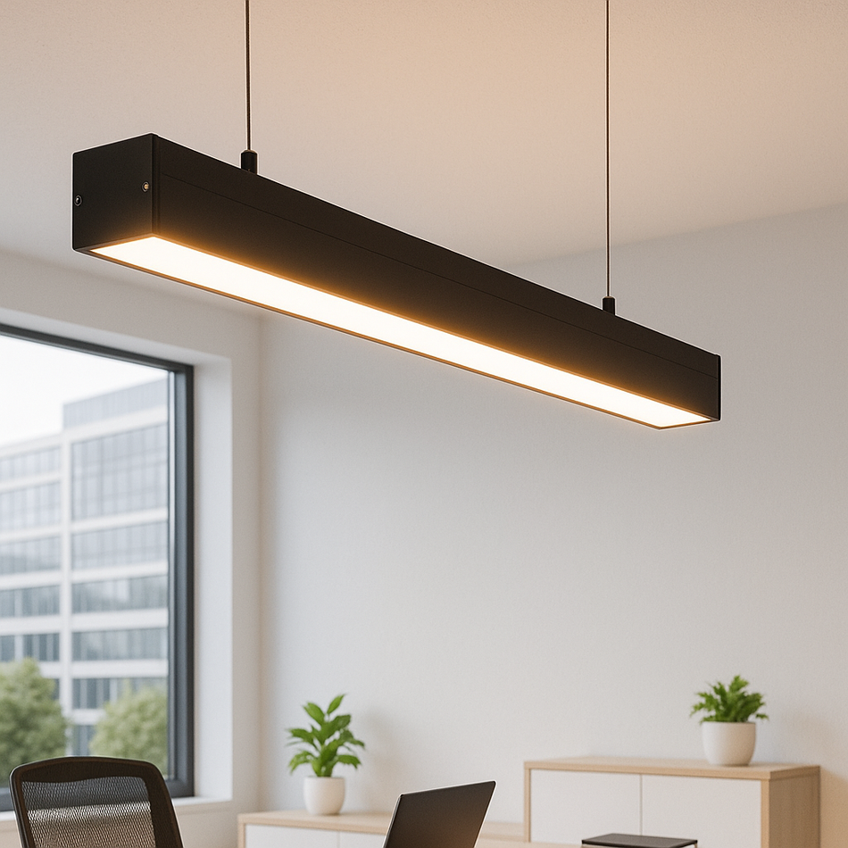 Linéaire lumineux ALIN 4LED 1X120 1240mm noir argent blanc, G13 T8 IP20 230V