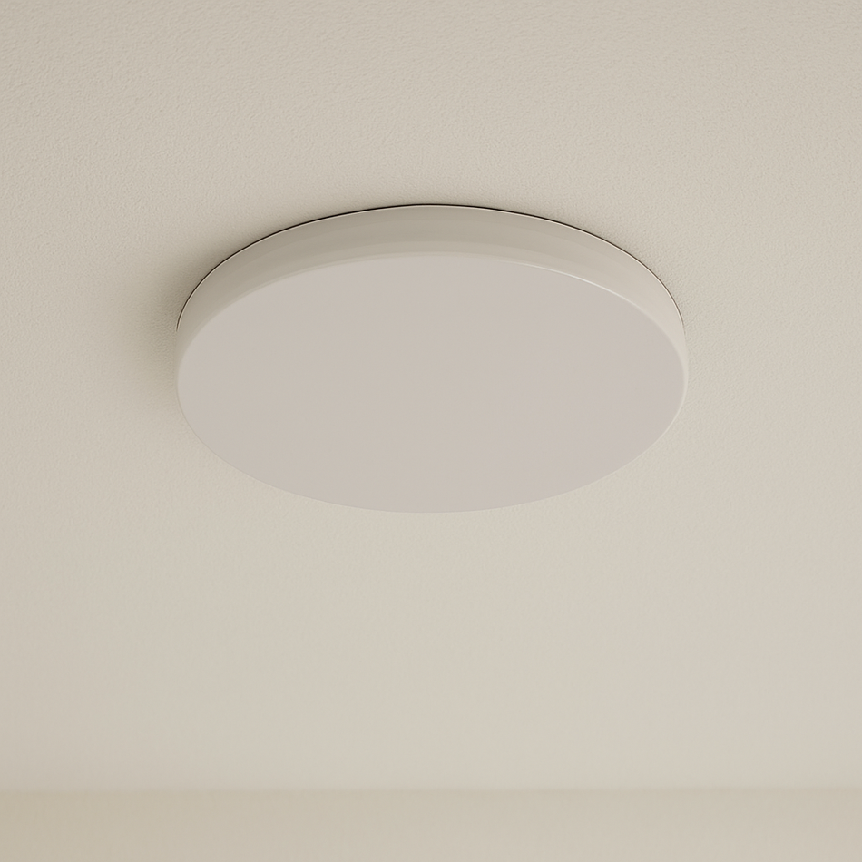Plafonnier VARSO LED 18W rond intérieur &amp; extérieur blanc Ø25cm x 4,9cm 18W blanc neutre ou blanc chaud IP54 230V