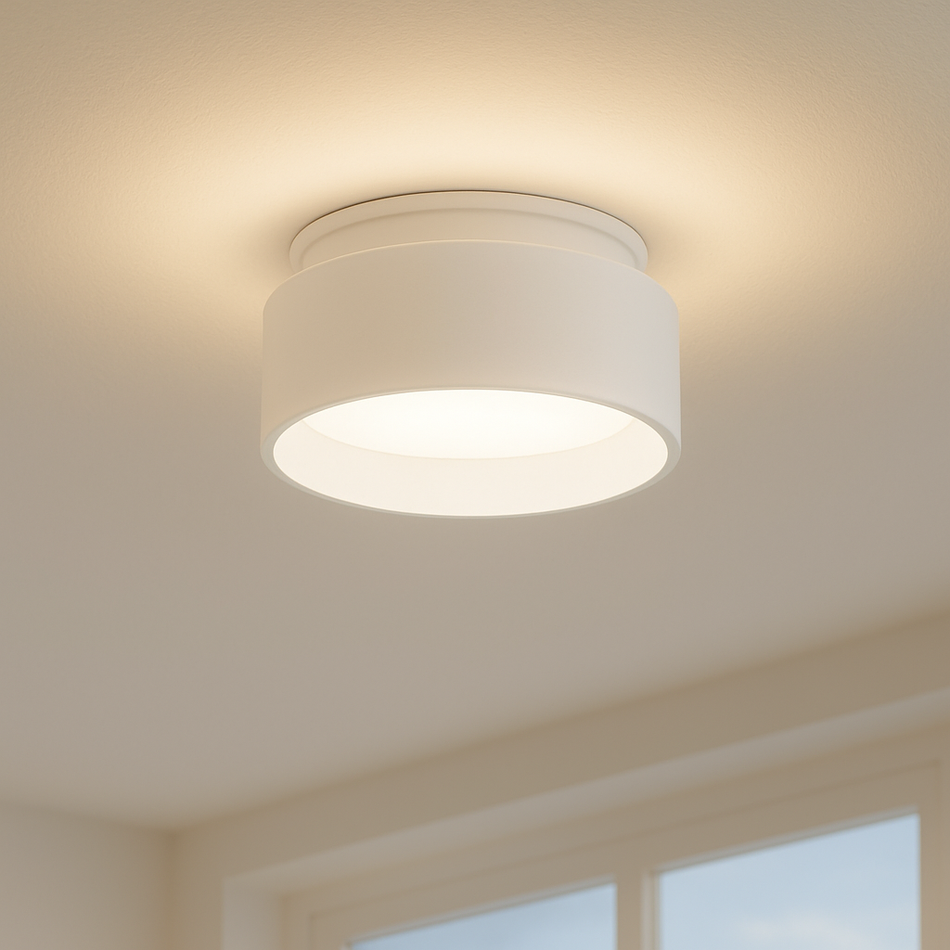 LED Einbaustrahler Oviedo aus Aluminium | Rund | Schwarz Weiß | IP20 | inkl. GU10 Fassung | Dimmbar 230V | direkte und indirekte Beleuchtung | extra-flach