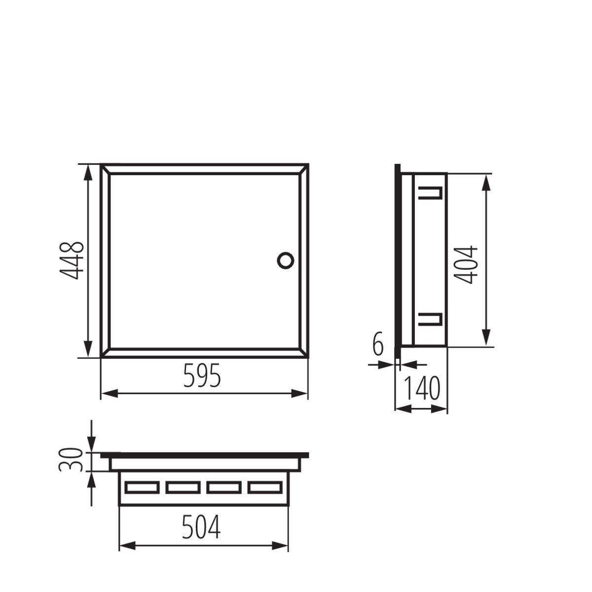 Verteilerkasten, Metall, weiß, 2x 24P / IP30 / 230-400V