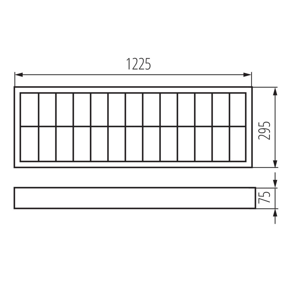 Aufbau-Rasterleuchte 236NT kalt/warm EVG weiß, G13 IP20 230V