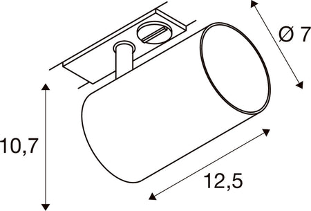 SLV ASTO TUBE 1006446 Maßzeichnung