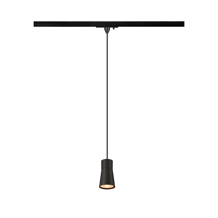 SLV PURI 2.0 Cone 1-Phasen Pendelleuchte Schwarz 1008258