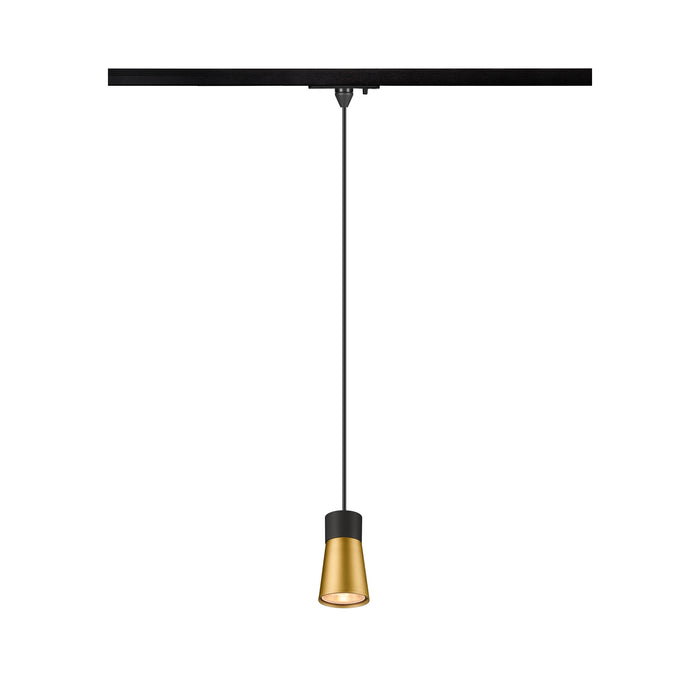 SLV PURI 2.0 Cone Pendelleuchte Schwarz Gold 1008259