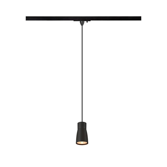 SLV PURI 2.0 Dome 1-Phasen Pendelleuchte Schwarz 1008262