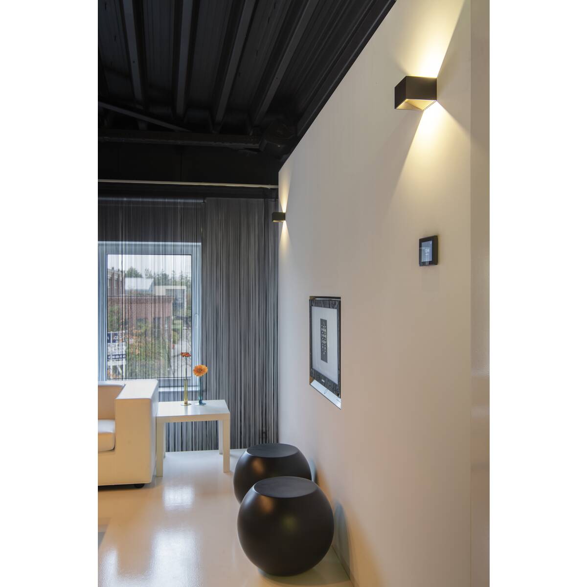 Logs In Wall Light Led 2000K-3000K Dim To Warm Black/brass