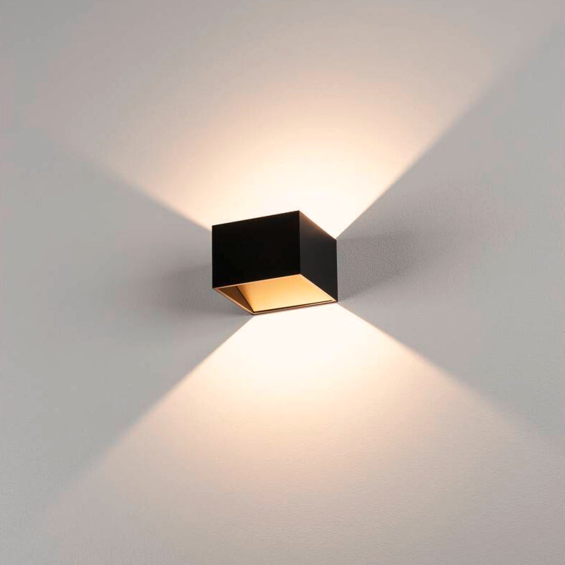 Logs In Wall Light Led 2000K-3000K Dim To Warm Black/brass