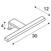 SLV 30 Spiegelleuchte Led 4000K Kurz Chrom Ip44