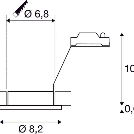 Einbaustrahler für Außen und Innen DOLIX OUT, rund, chrom IP65 GU10 230V