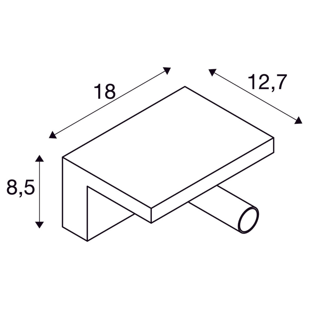 SLV  Led Indoor Wandaufbauleuchte Weiß 3000K