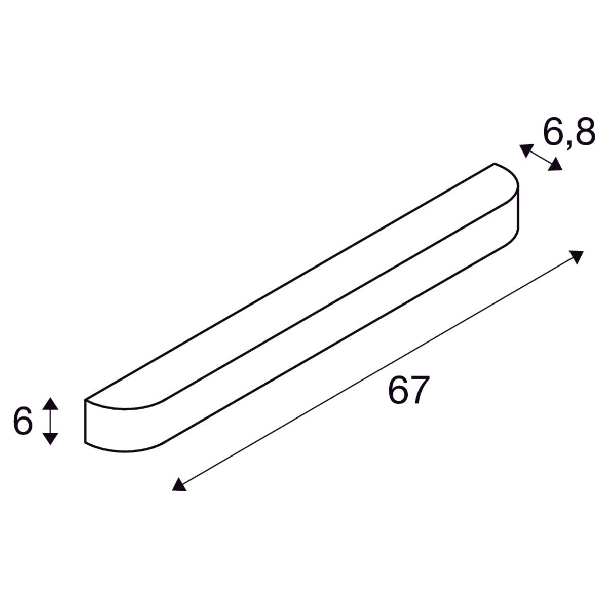 SLV 60 Indoor Led Wandaufbauleuchte Alu 3000K IP20 230V