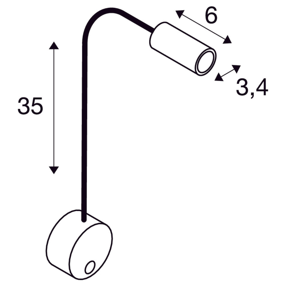SLV  Led Indoor Wandaufbauleuchte Schwarz 3000K