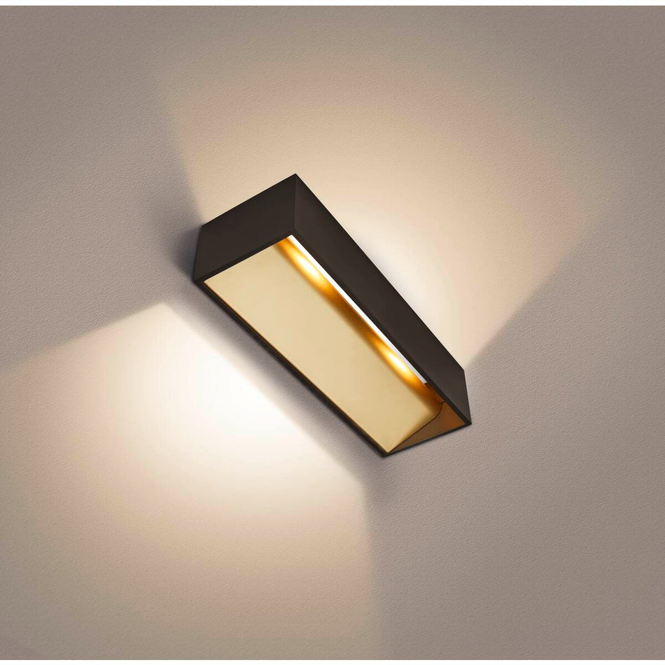 SLV  Indoor Led Wandaufbauleuchte Schwarz/gold 2000-3000K Dim-To-Warm