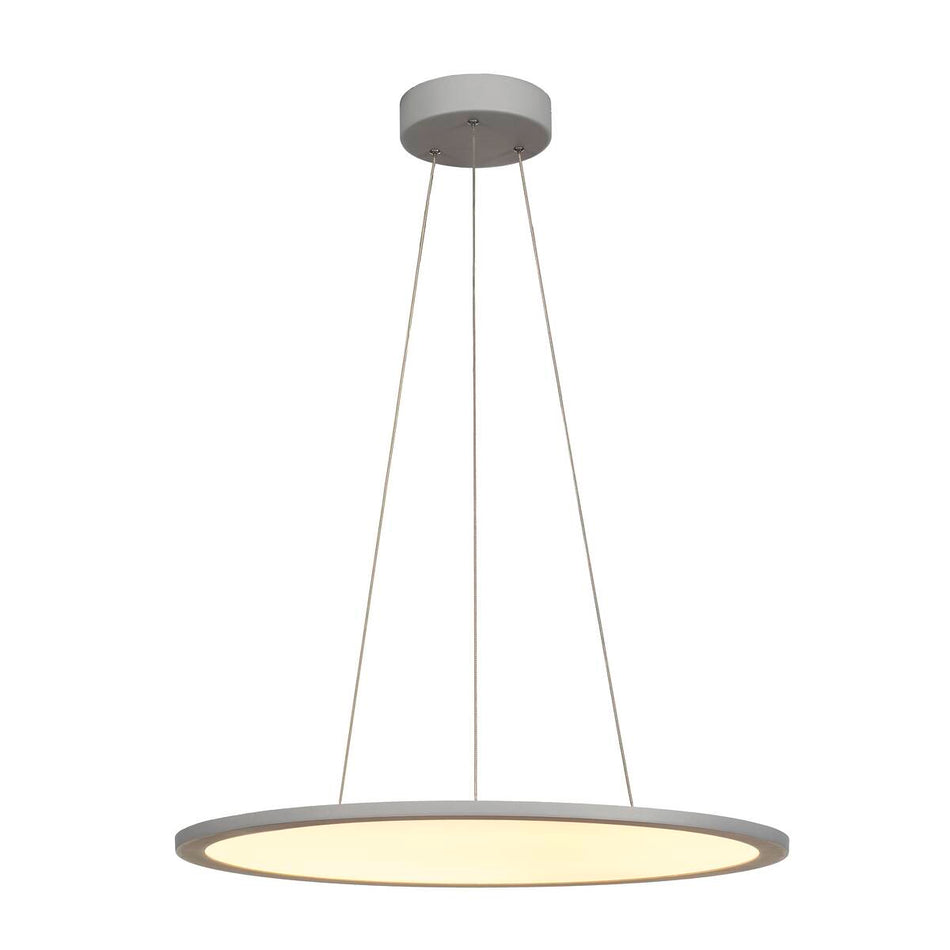 SLV Panel Dali Indoor Led Pendelleuchten Rund Grau 3000K