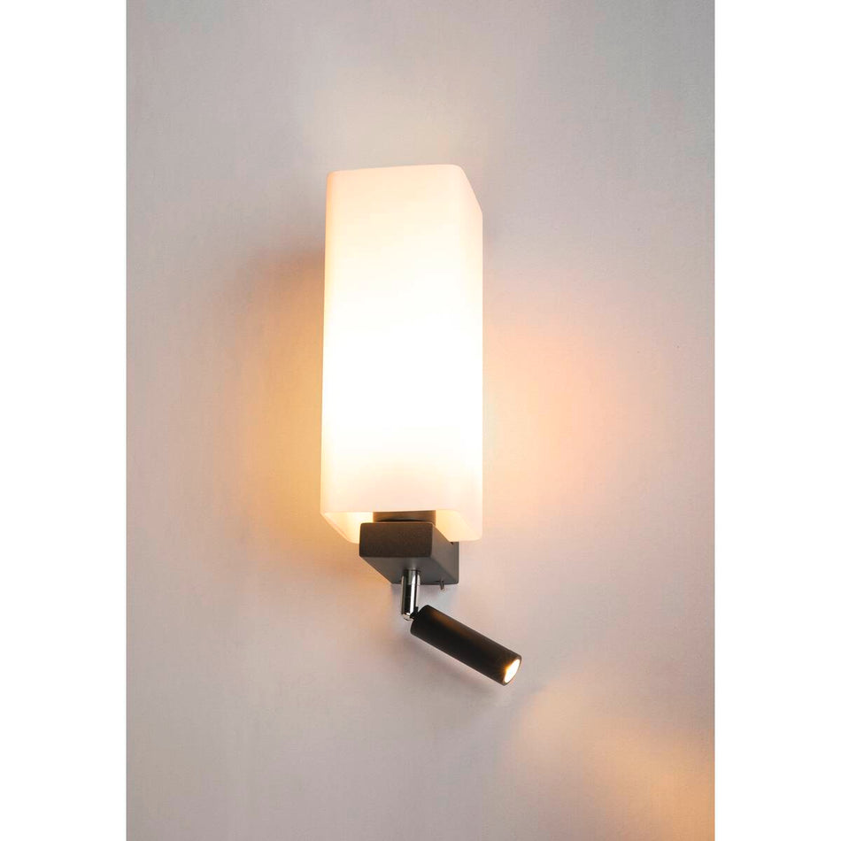 Applique d'intérieur Quadrass Spot avec spot LED et douille E27 Noir