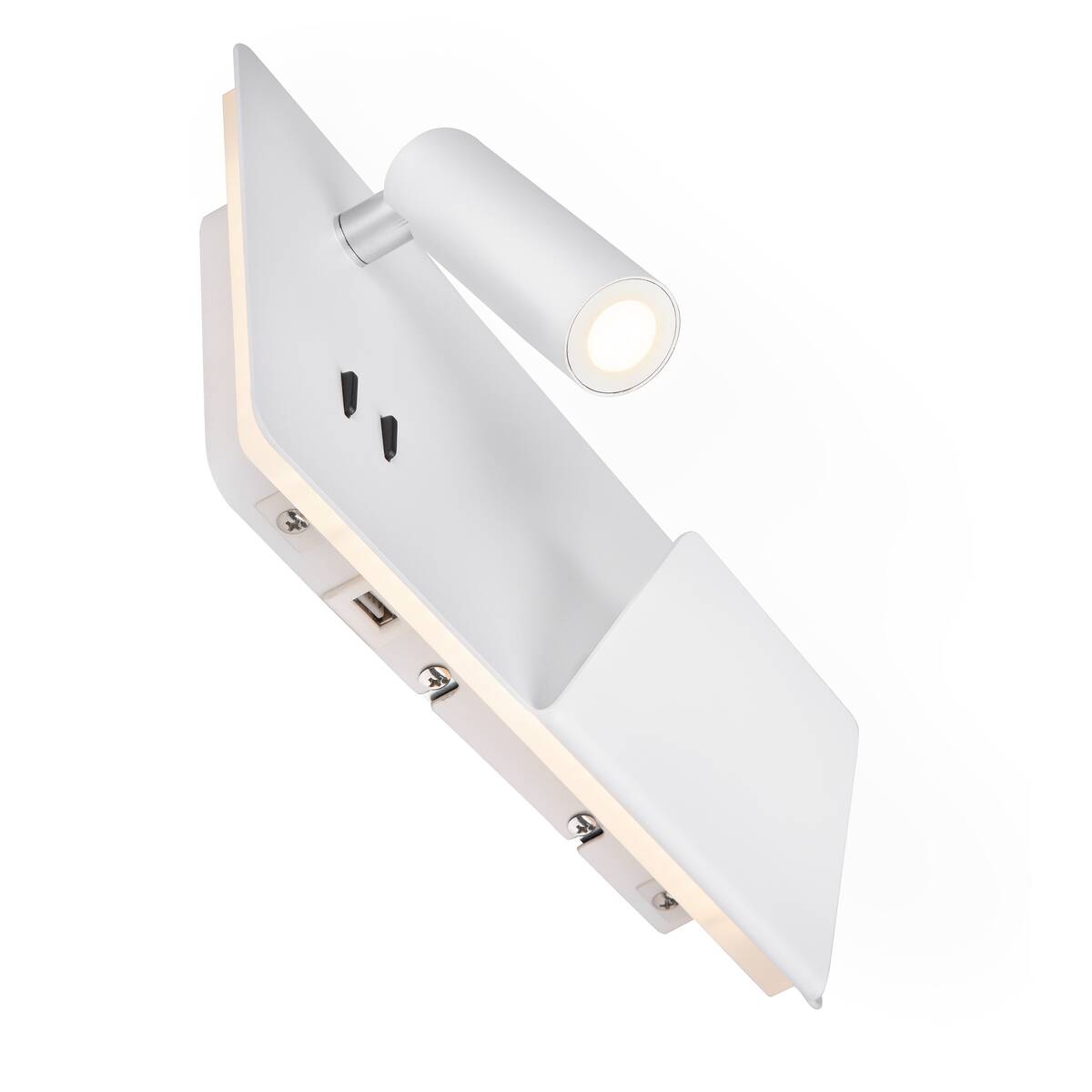 SLV Spot Indoor Led Wandaufbauleuchte 3000K Weiß Version Rechts Inkl. Usb Anschluss