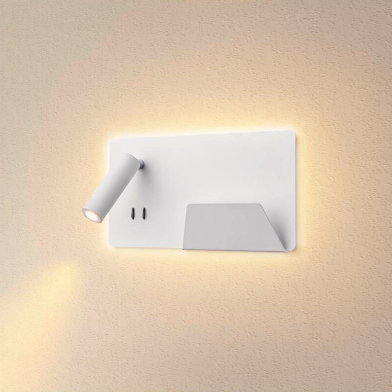 Applique LED d'intérieur Somnila Spot 3000K Version blanche Droite Connexion USB incluse