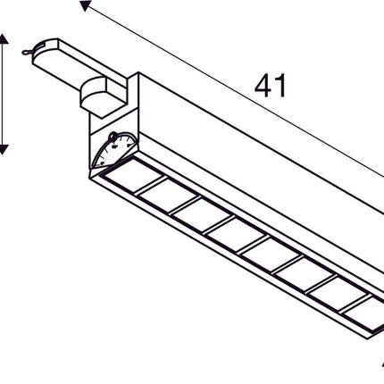 3~ SIGHT MOVE, 3 Phasen System Leuchte weiß 3000K