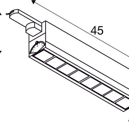 3~ SIGHT MOVE DALI, 3 Phasen System Leuchte weiß 3000K