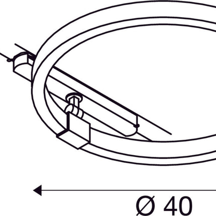 3~ ONE 40 TRACK DALI, 3 Phasen System Leuchte weiß 3000K