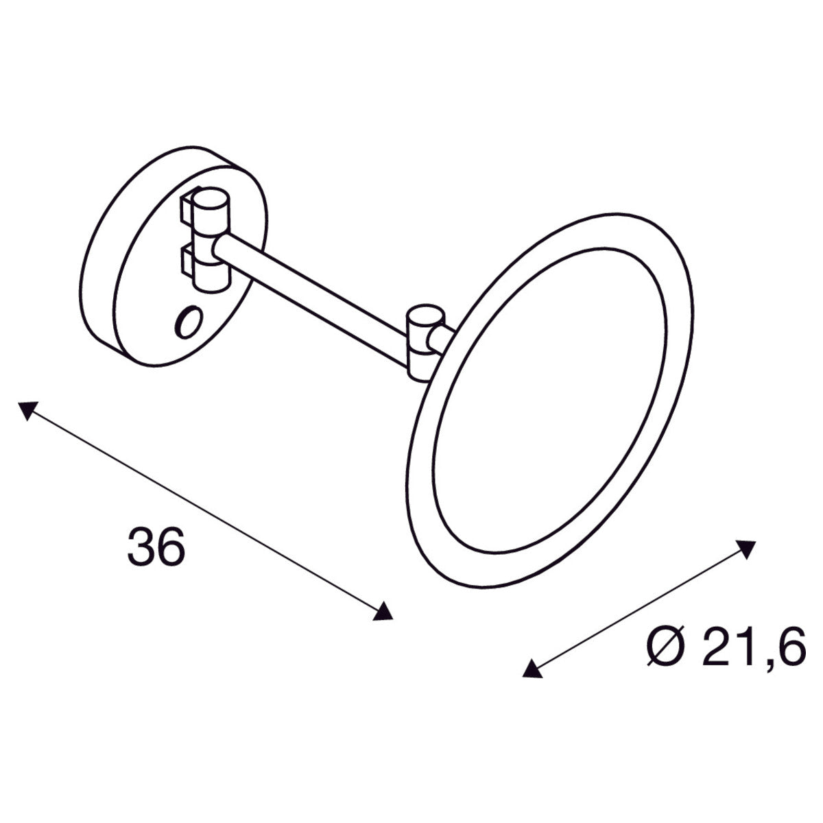 Applique murale LED d'intérieur Maganda chromée avec interrupteur CCT 2700/3000/4000K