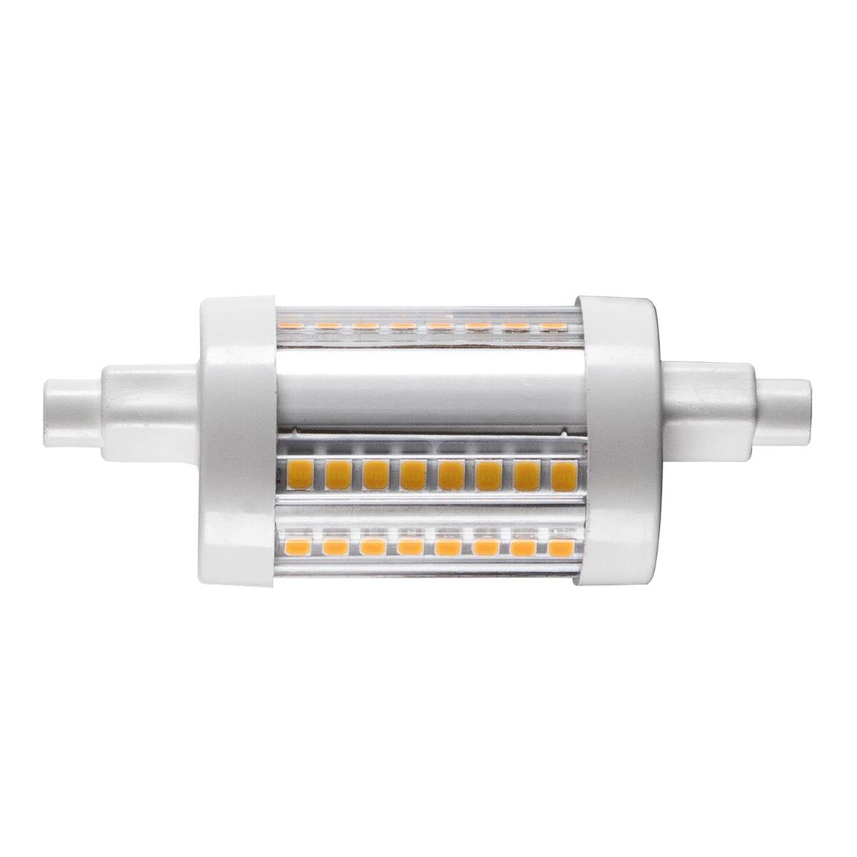 Ampoules LED | QT DE12 | R7S | 78 mm | Transparent | 9W | 3000K | CRI90 | Angle de faisceau de 330° | économe en énergie