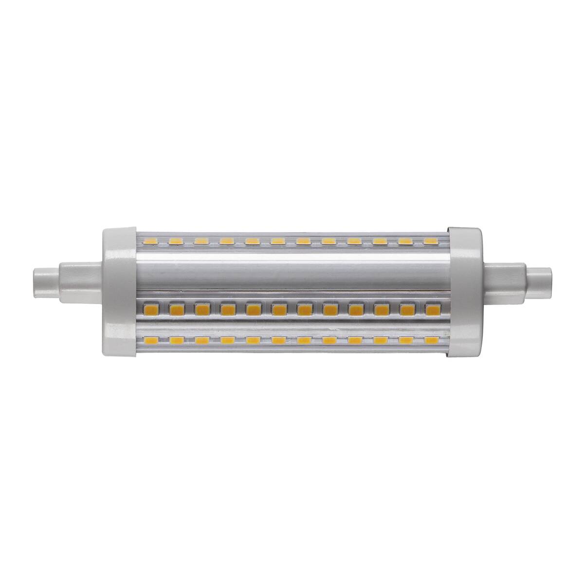 Ampoules LED | QT DE12 | R7S | 118 mm | Transparent | 15 W | 3000K | CRI90 | Angle de faisceau de 330° | économe en énergie