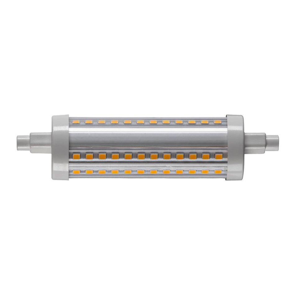 LED bulb | QT DE12 | R7S | 118mm | Transparent | 15W | 3000K | CRI90 | 330° beam angle | Energy efficient