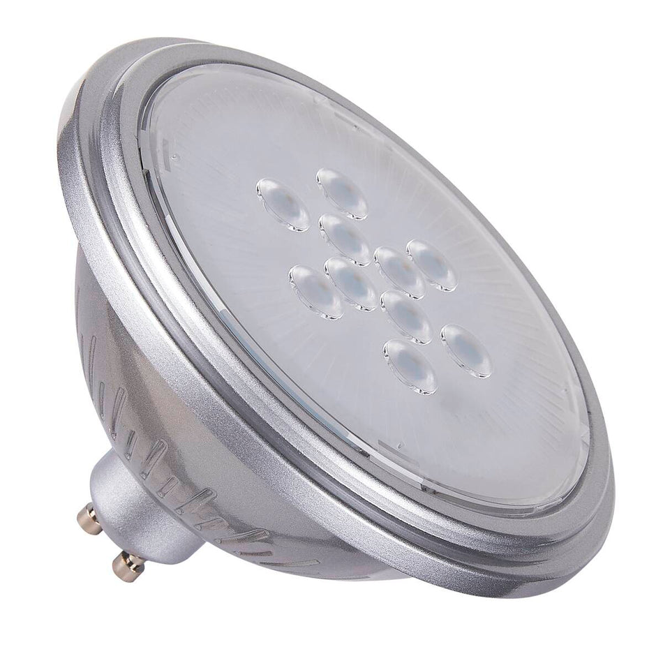 LED bulb | QPAR111 | GU10 | 7W | Silver | Warm white 3000K | CRI90 | 25° beam angle