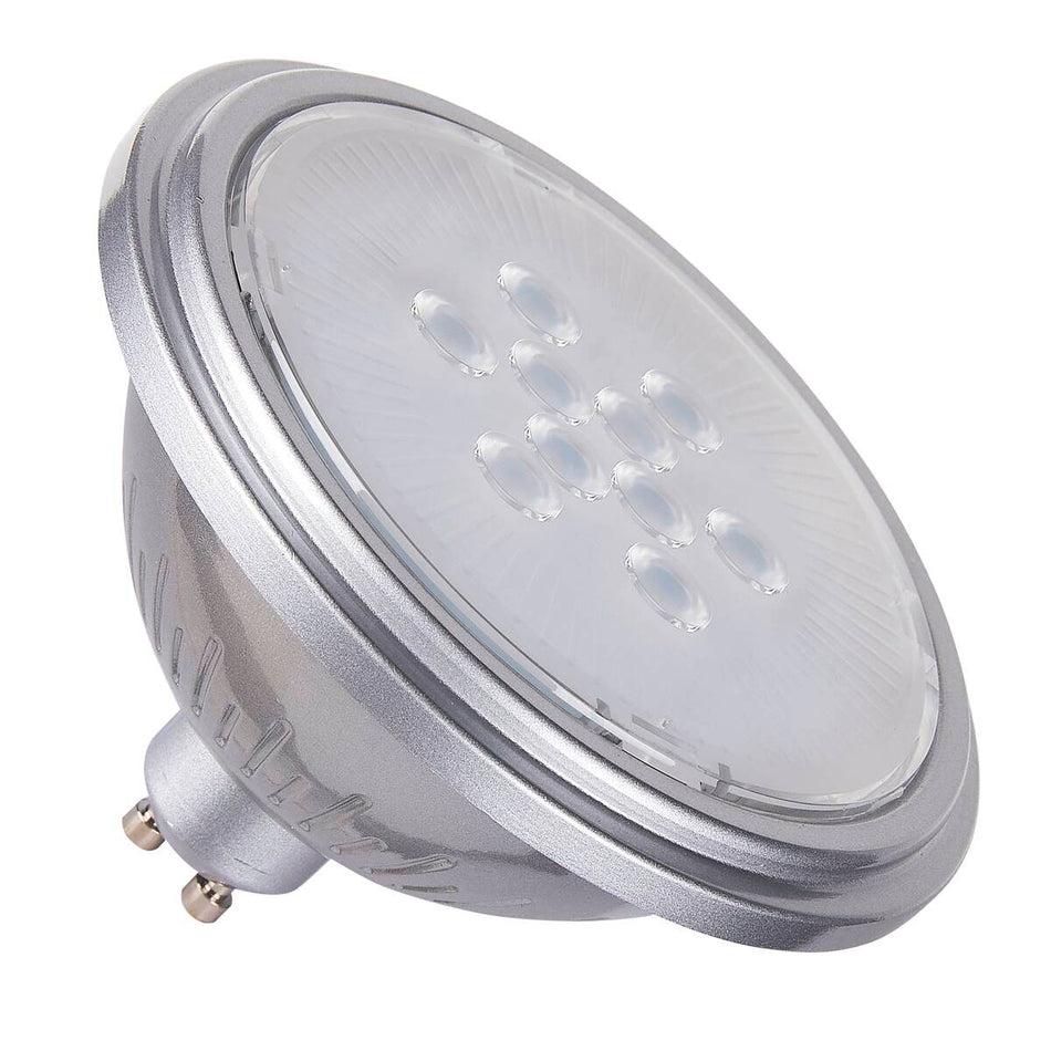 LED bulb | QPAR111 | GU10 | 7W | Silver | Warm white 3000K | CRI90 | 40° beam angle