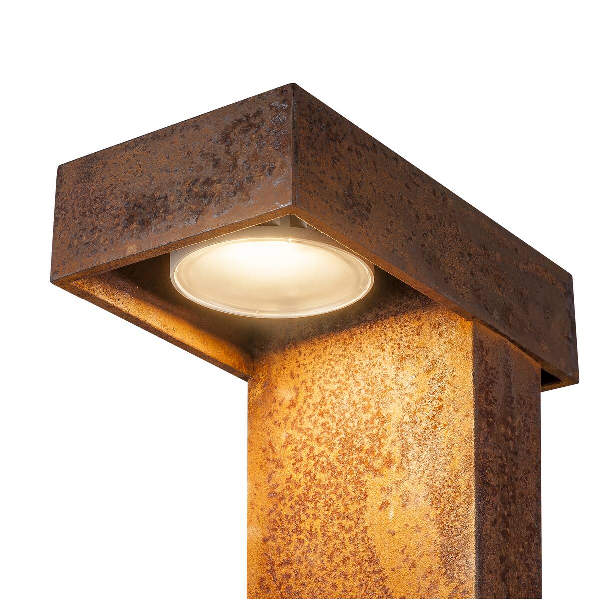 Pollerleuchte LED Outdoor Stehleuchte, rost farbend, IP55, 3000K