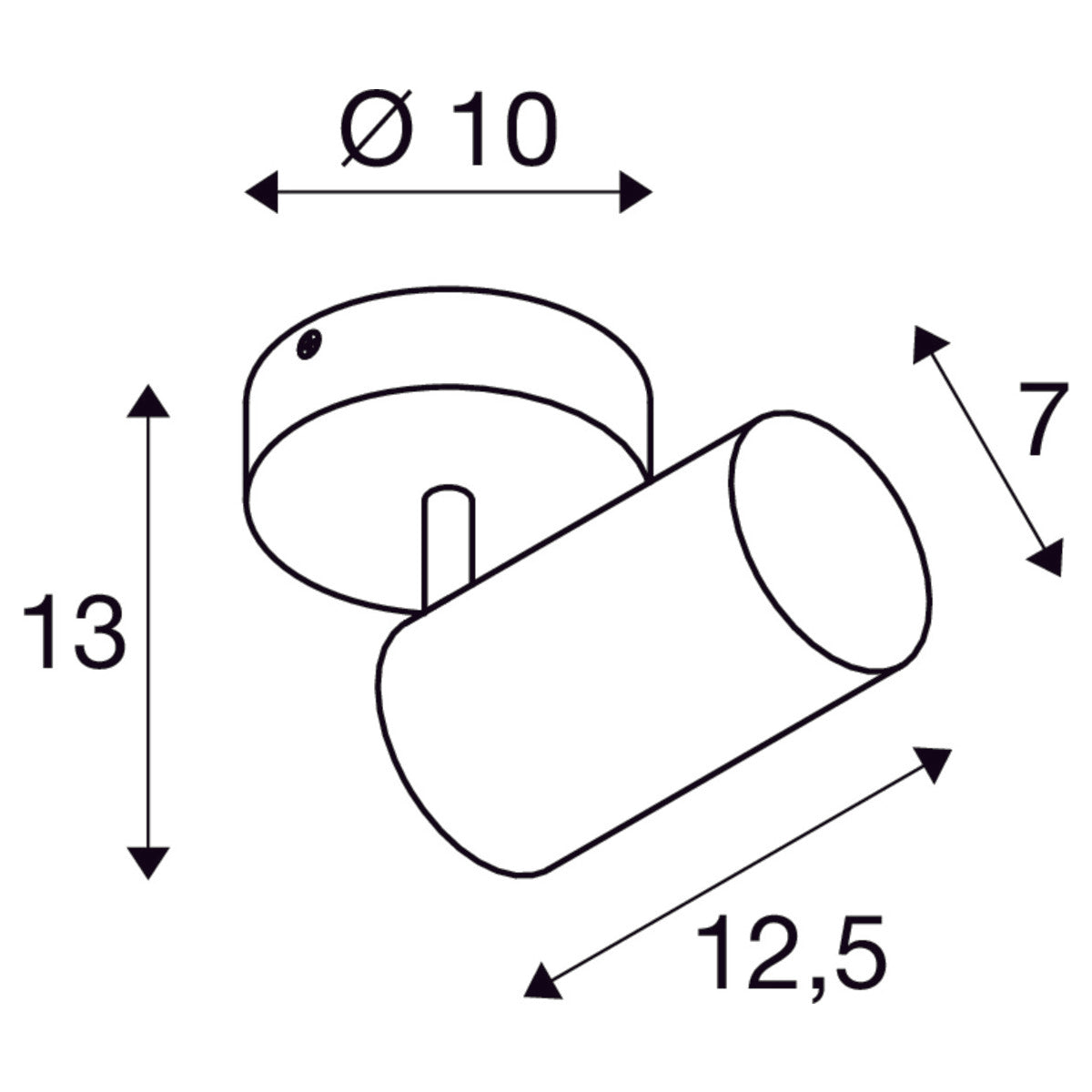 SLV Wand- Deckenleuchte ASTO TUBE Flexibel einstellbar GU10 IP20 230V