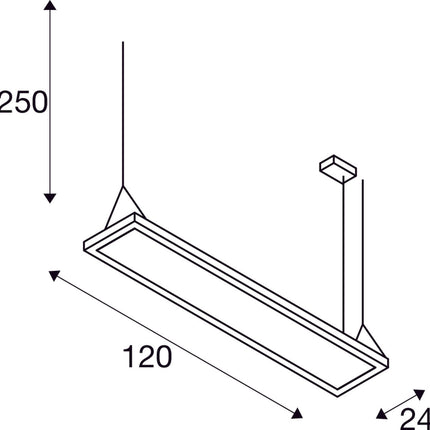 Worklight Pro 120 Pendelleuchte 120Cm 4000K Dali Touch Grau