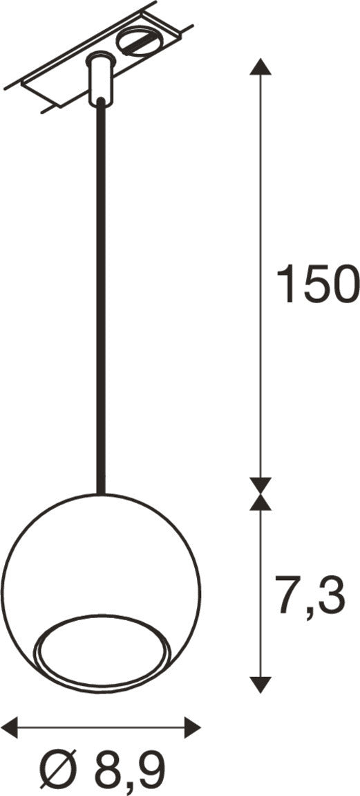 SLV LIGHT EYE 90 1008168 Maßzeichnung