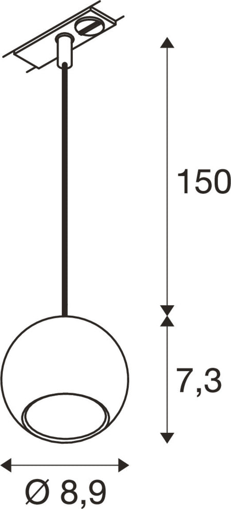SLV LIGHT EYE 90 1008168 Maßzeichnung