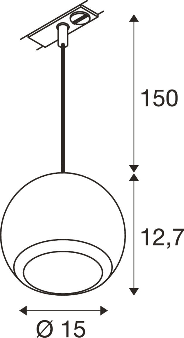 SLV LIGHT EYE 150 1008174 Maßzeichnung