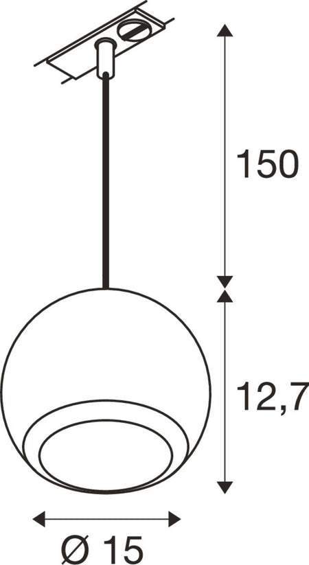 SLV LIGHT EYE 150 1008174 Maßzeichnung