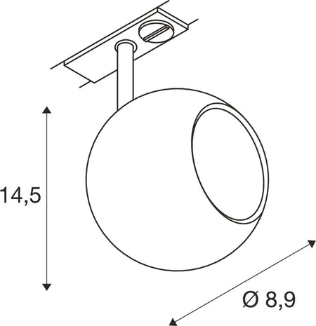 SLV LIGHT EYE 90 1008180 Maßzeichnung