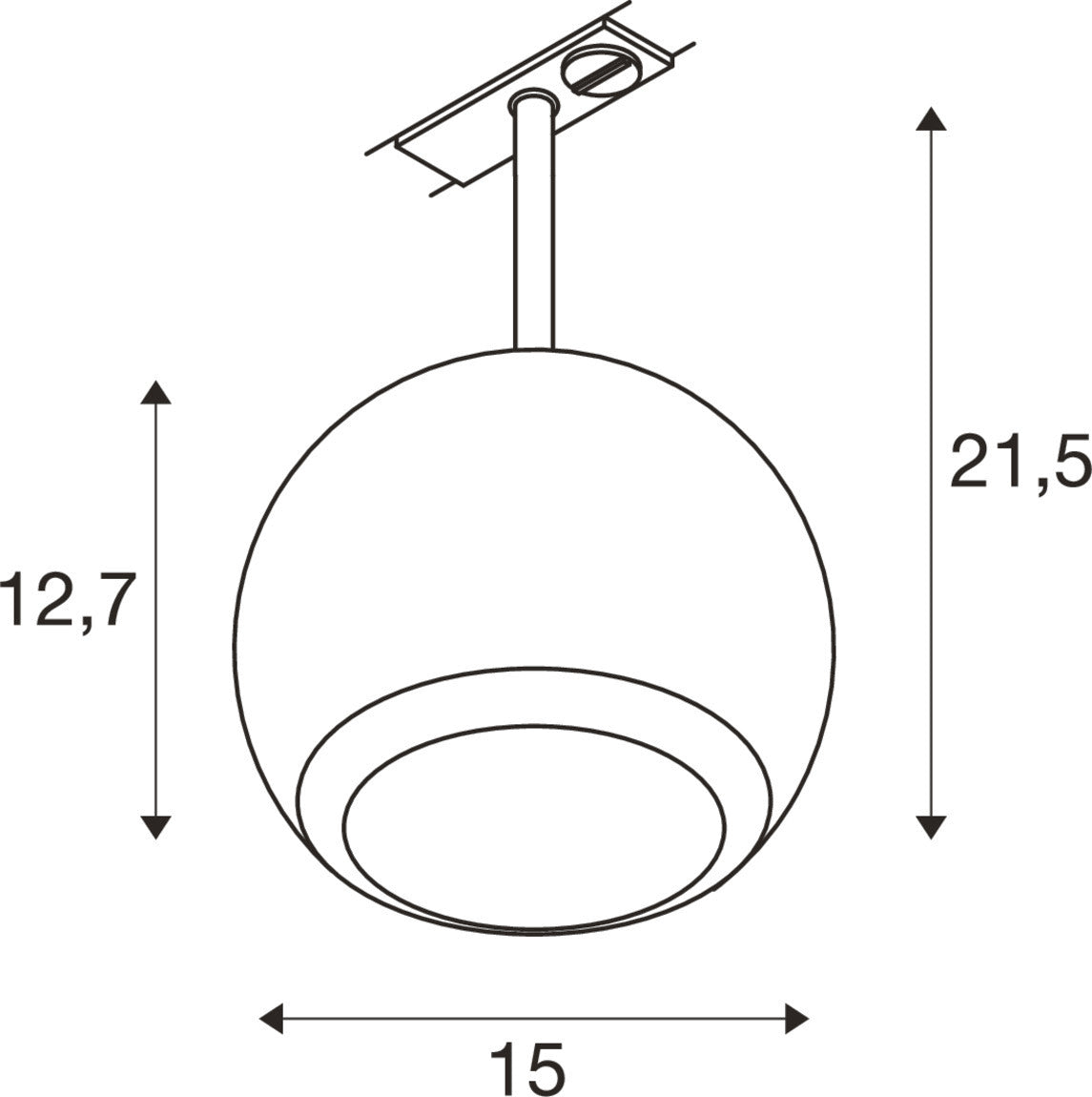 SLV LIGHT EYE 150 1008182 Maßzeichnung