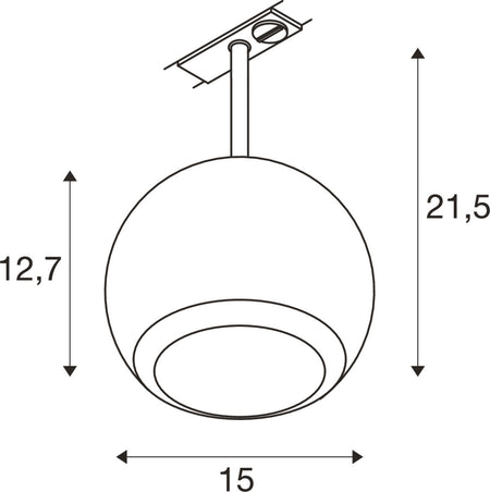 SLV LIGHT EYE 150 1008182 Maßzeichnung