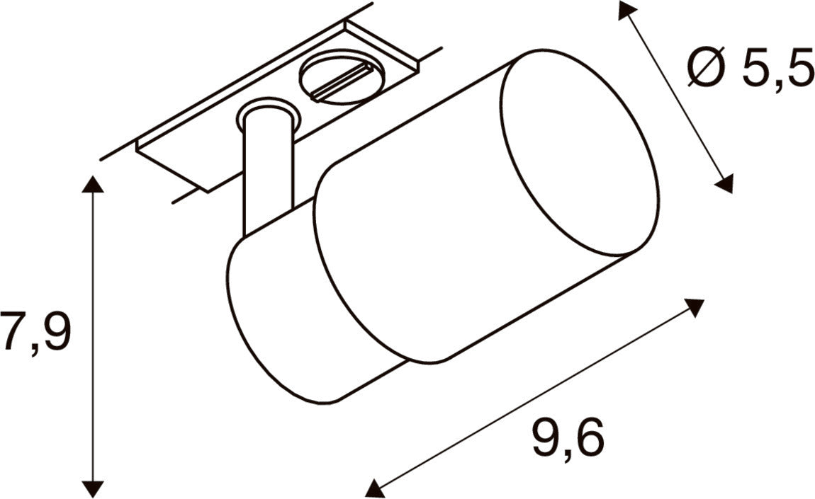 SLV PURI 2.0 Tube 1008242 Maßzeichnung