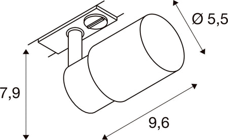 SLV PURI 2.0 Tube 1008242 Maßzeichnung