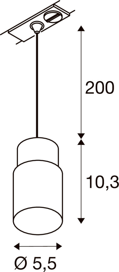SLV PURI 2.0 Tube 1008254 Maßzeichnung