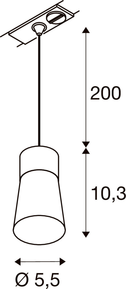 SLV PURI 2.0 Cone 1008258 Maßzeichnung