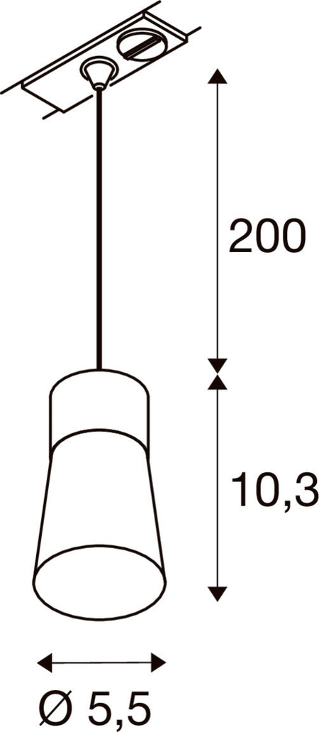 SLV PURI 2.0 Cone 1008258 Maßzeichnung