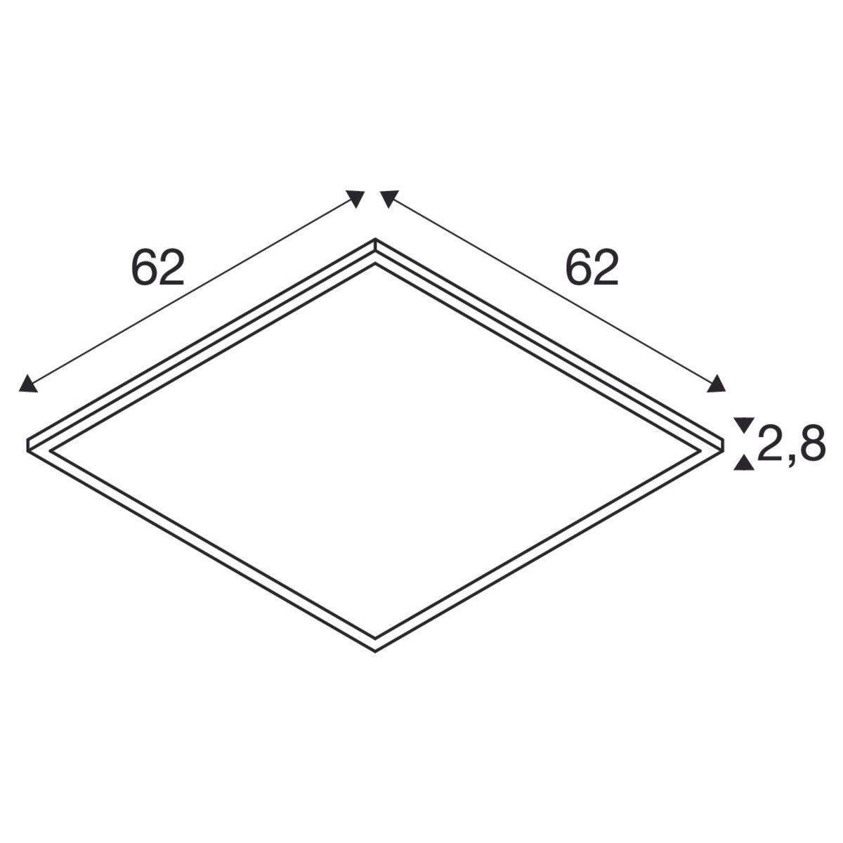 LED Panel Premium | Ersatz für Rasterleuchten | 620 x 620 | 34W 4000k | 1008598