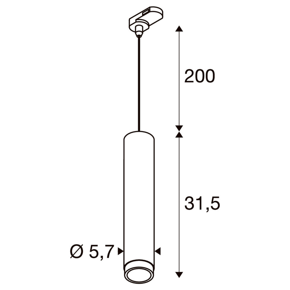 SLV GRIP! L 3-Phasen Pendelleuchte GU10 Weiß/Schwarz | 1011709