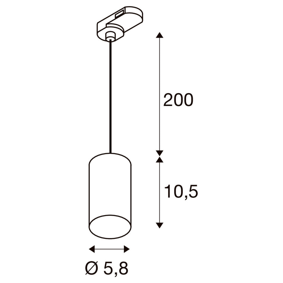 SLV ENOLA 2.0 M 3-Phase Pendant Light GU10 White | 1011716