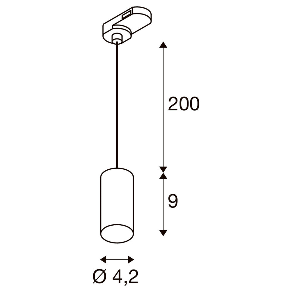 SLV ENOLA 2.0 S 3-phase pendant light GU10 MINI black | 1011725